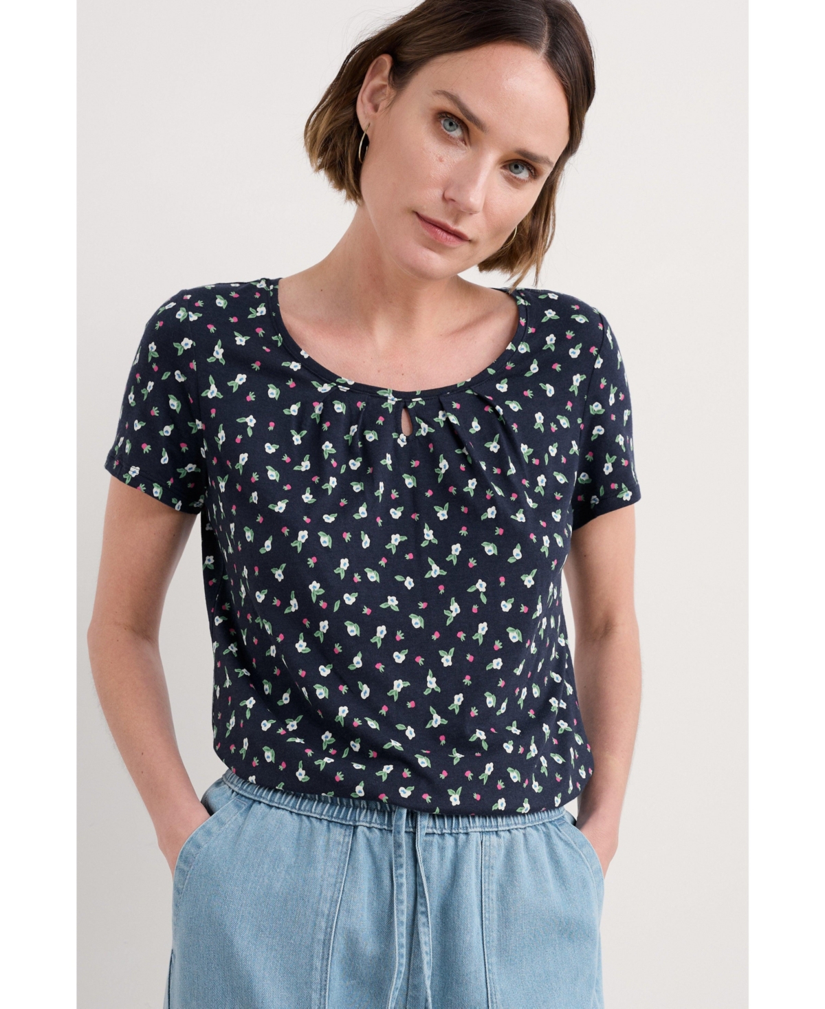 Women's Appletree T-Shirt - Collage seaweed pink sky