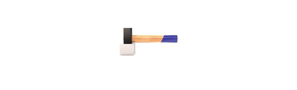 21-804 Rubber Face Paver Hammer - 4 Pound - Blue