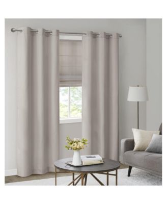 Basketweave Room Darkening Cordless Roman Shade, Single Panel for Bedroom, Thermal Insulated Window Blind Treatment for Living Room, Width 35 length 64 inches, Taupe Window Panel