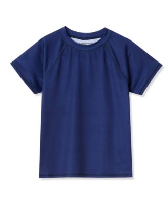 Girls Short Sleeve Crew Neck Swim Rash Guard