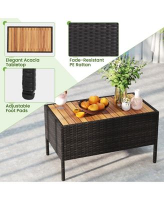 8 Piece Outdoor Patio Rattan Furniture Set Rattan Conversation Set w/ Chairs & Loveseat