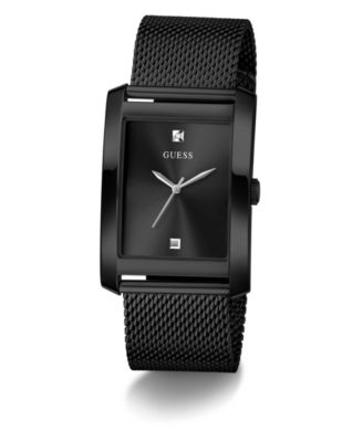 Men's Analog Black Mesh Watch, 34mm