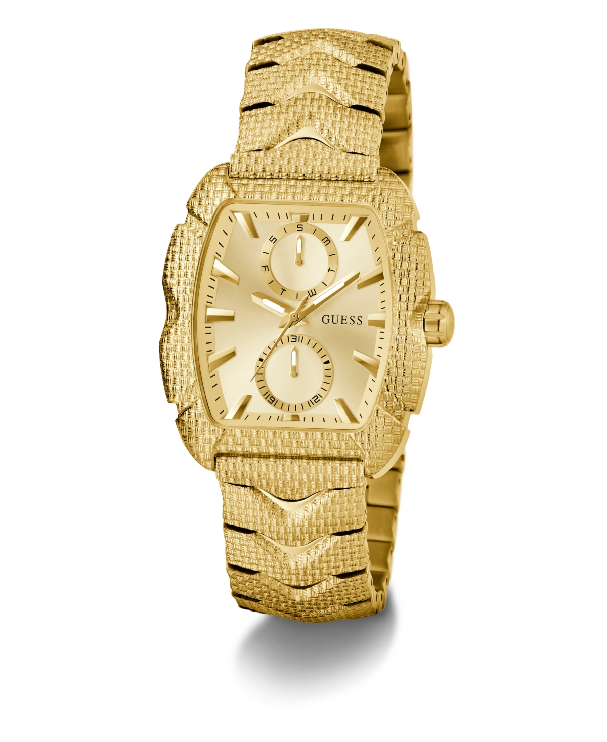 Guess Men's Multi-function Gold-tone Stainless Steel Watch, 40mm In Gold-tone