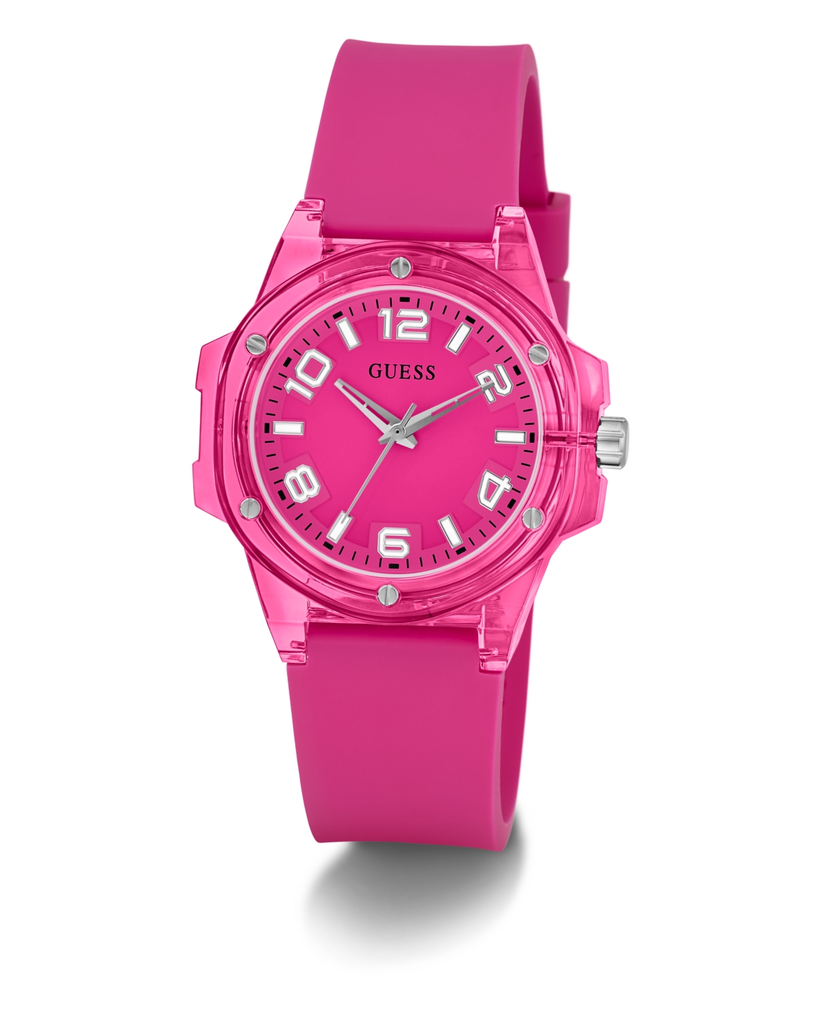 Guess Women's Analog Pink Silicone Watch, 34mm