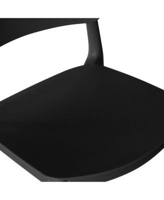 Stackable Polypropylene Resin Plastic Outdoor Patio Bar Stools 2 PC