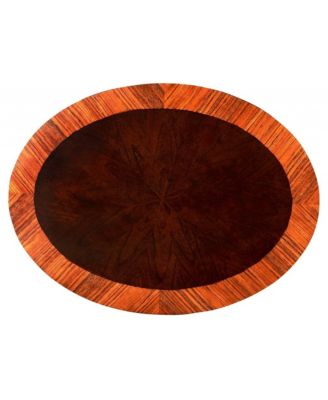 Wood Oval Coffee Table with Drawer and Shelf for Storage and Display