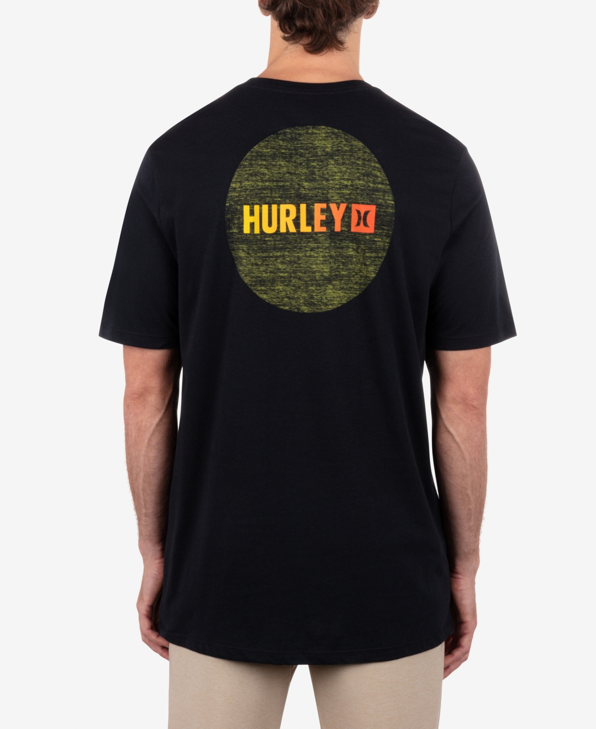 Hurley Men's Circle Gradient Short Sleeve T-shirt In Black