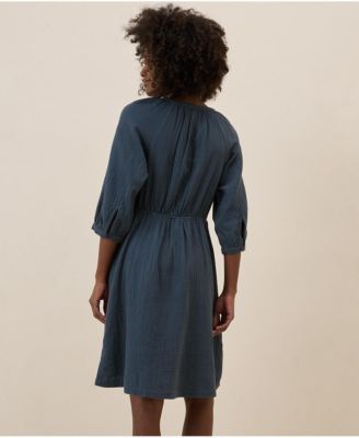 Women's Organic Cotton Coastal Double Gauze Peasant Dress