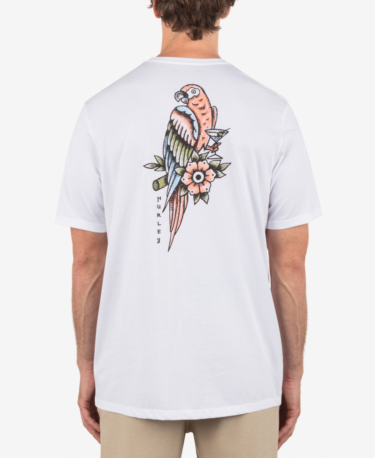 Hurley Men's Parrot Lad Short Sleeve T-shirt In White