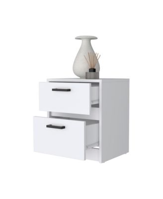 Smart Nightstand with 2 Drawers and Tech Integration