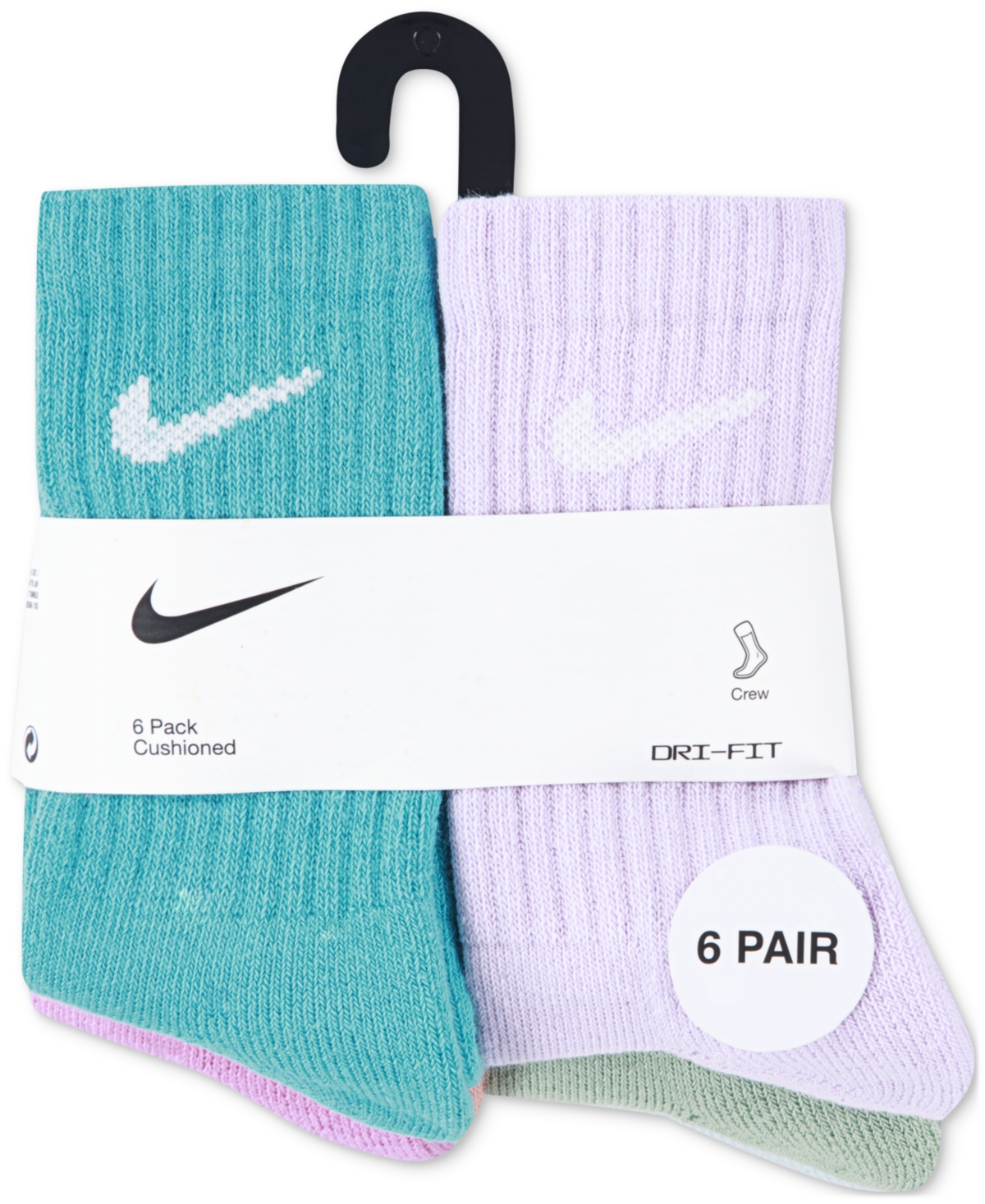 Nike Little Kids 6-pk. Performance Crew Socks In Multi