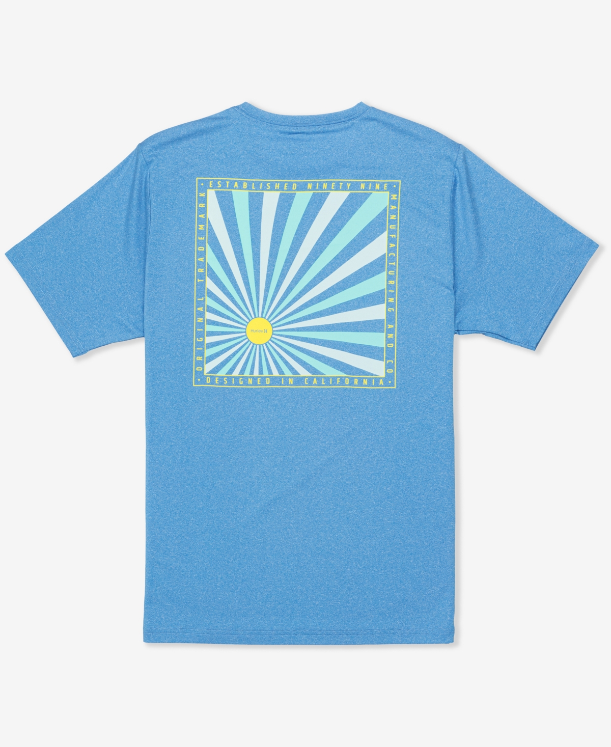 Men's Hybrid Upf Short Sleeve - Kingdom blue heather