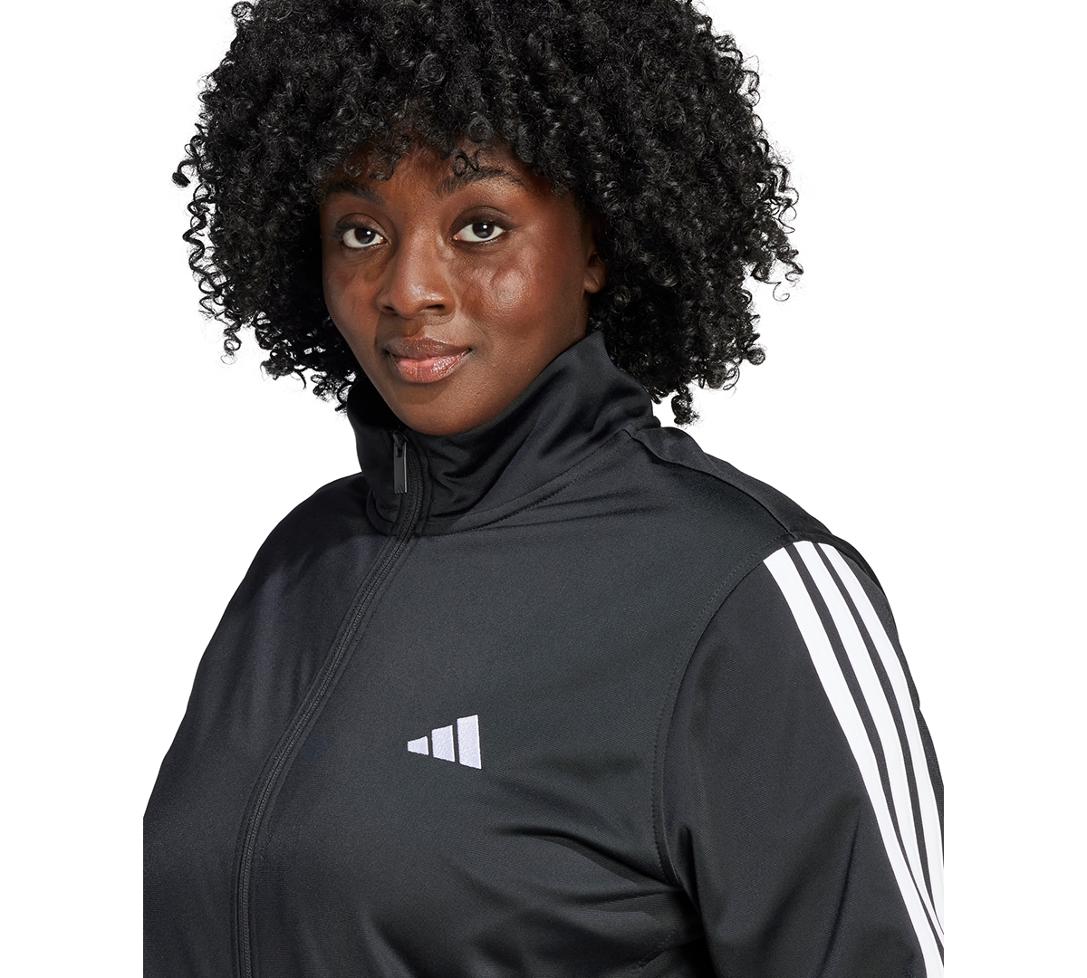 Adidas Originals Plus Size Essentials Tricot Three Stripes Track Jacket
