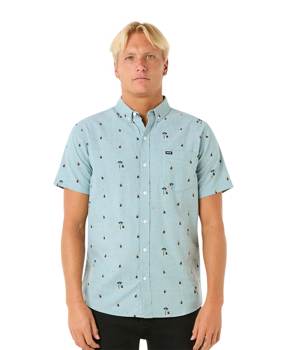 Rip Curl Men's Hula Breach Short Sleeve Shirt - Watermelon