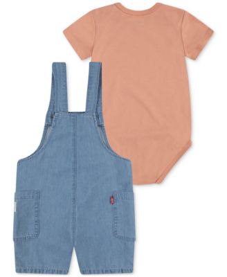 Baby Boys Bodysuit & Appliqu&eacute; Shortalls, 2 Piece Set	 