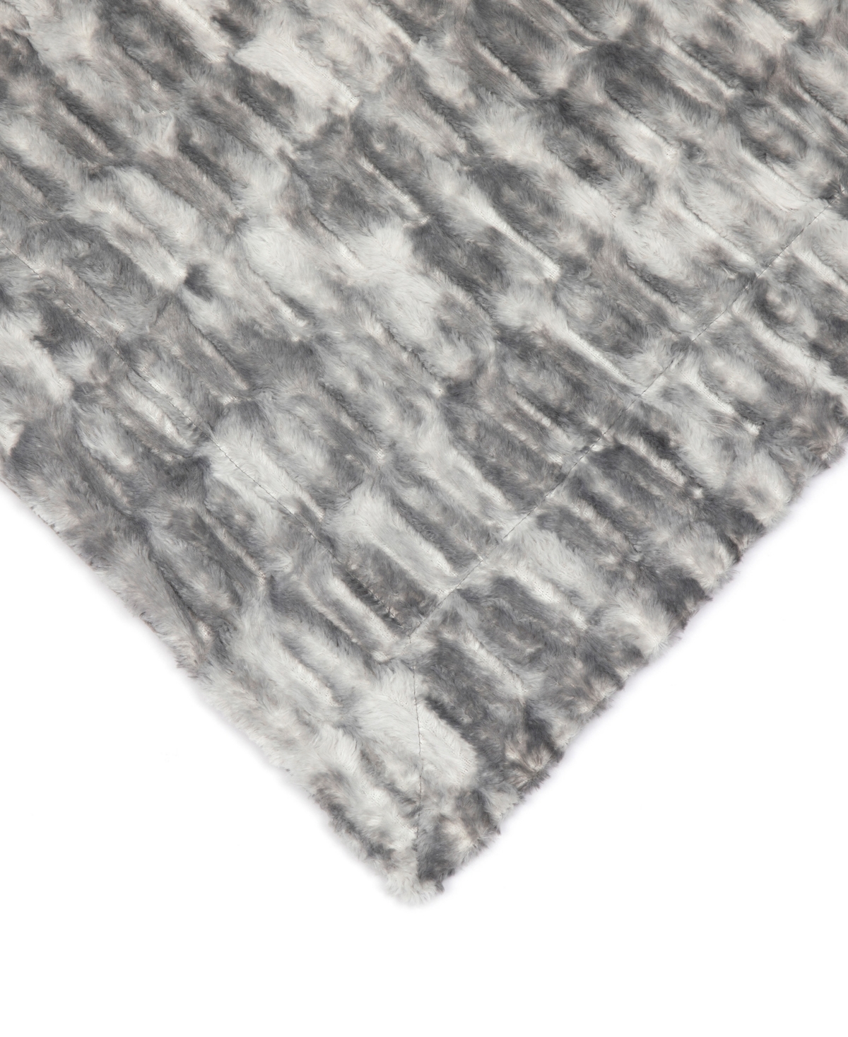 Cheer Collection Luxuriously Soft Faux Fur Design Blanket, 60" X 70" In Gray