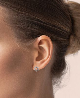 Diamond Pav&eacute; Star of David Stud Earrings (1/5 ct. t.w.) in 14k White Gold