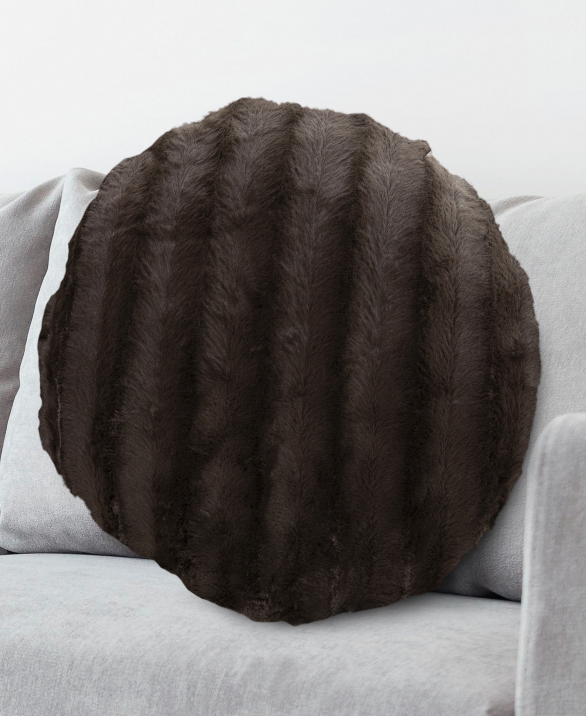Cheer Collection Decorative Round Pillow Set, 18" X 18" In Brown