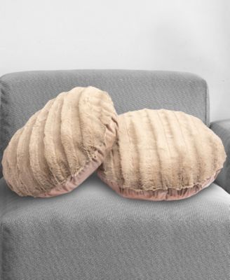 Decorative Round Deccorative Pillow Set, 18" x 18"