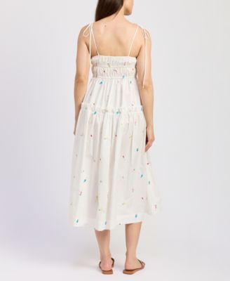 Women's Nellie Cotton Shirred Midi Dress