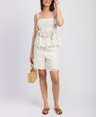 Women's Courtney Cotton Peplum Top