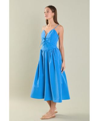 Women's Front Ties Midi Dress