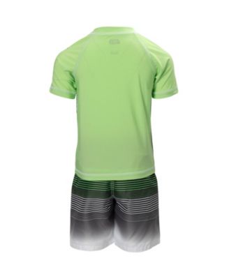 Boys The Mandalorian Pullover Rash Guard and Swim Trunks Outfit Set