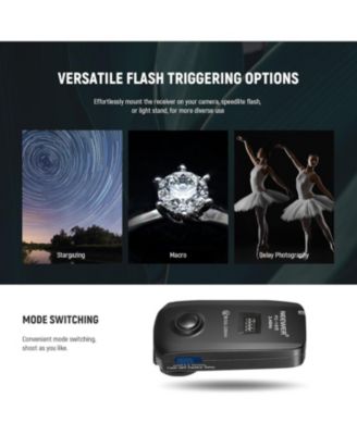 FC-16 2.4G Wireless Camera Shutter Studio Flash Trigger with Two Receivers, Compatible with Canon Rebel T3 XS T4i T3i T2i Xsi EOS 1100D Mark IV 1D Mark III 5D Mark III 5D Mark II 50D 40D