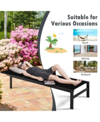 6-Position Chaise Lounge Chairs with Rustproof Aluminium Frame