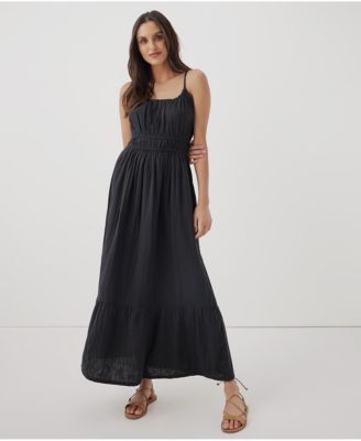 Women's Organic Cotton Coastal Double Gauze Cami Maxi Dress