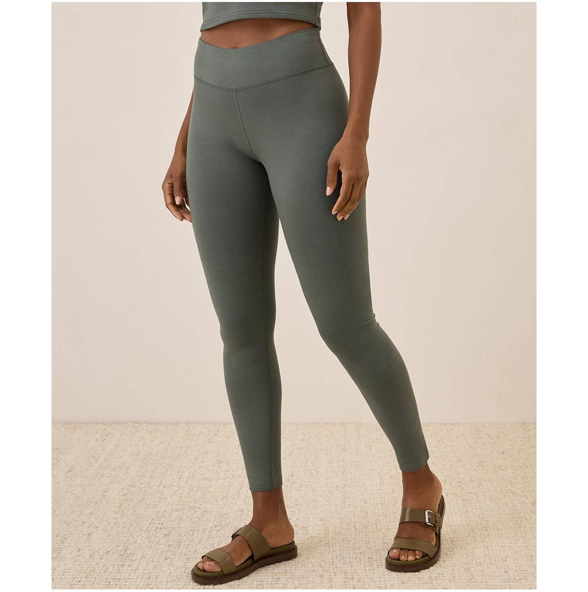 Women's Organic Cotton On the Go-To Legging - Shorty - Castor grey