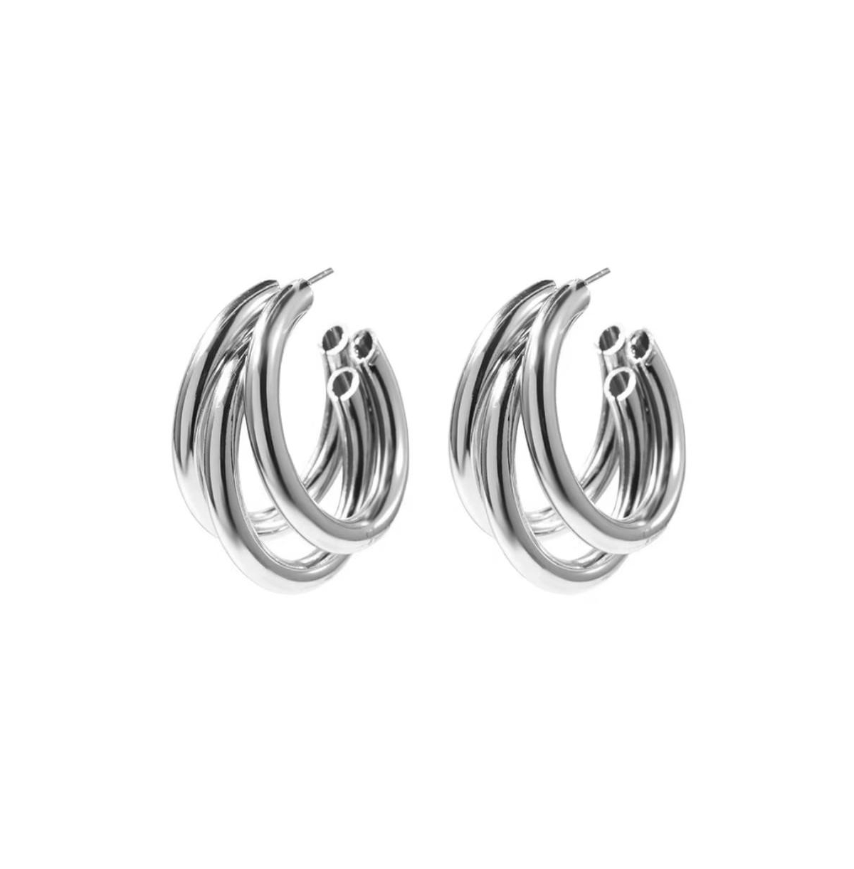 Serenity Triple Hoops Trio Huggie Hoop Earrings - Gold