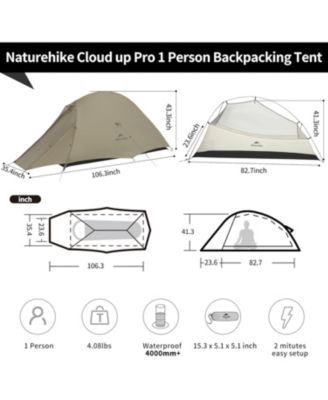 1 Person Tent Lightweight Backpacking Tent with Footprint - Free Standing Ultralight Camping Hiking Backpack Tents