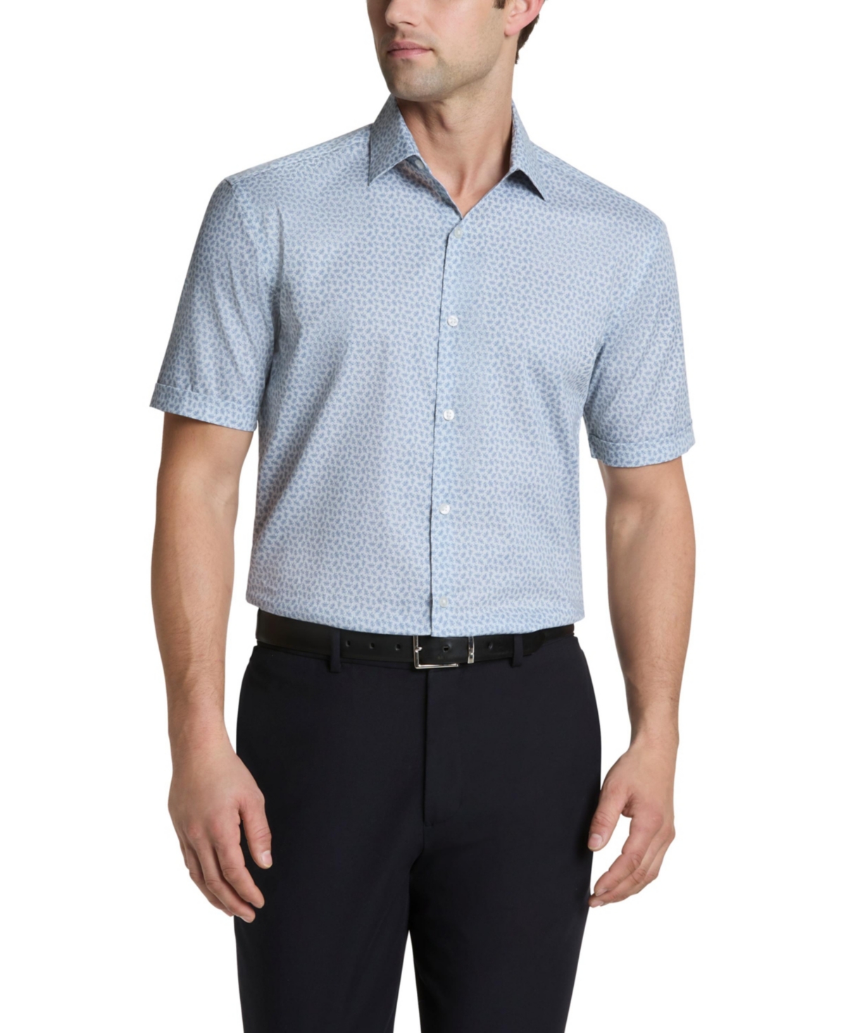 VAN HEUSEN MEN'S SLIM FIT SHORT SLEEVE DRESS SHIRT 