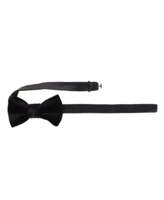 Men's Poirot Velvet Solid Colored Bow Tie