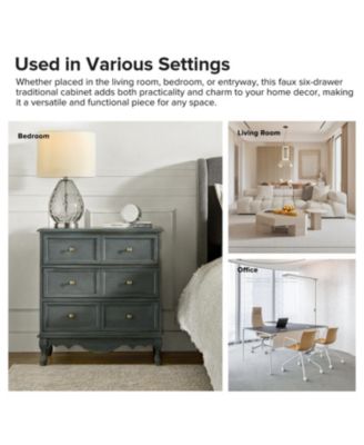 Hippe 32" Height 3 - Drawer Bedside Table with Solid Wood Legs