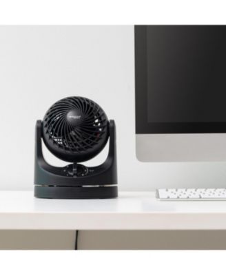 USA WOOZOO Fan, Small Oscillating Desk Fan, Table Air Circulator, 3 Speeds, 32ft Max Air Distance, Mini Fan 8 Inches, 112° Adjustable Tilt, Black