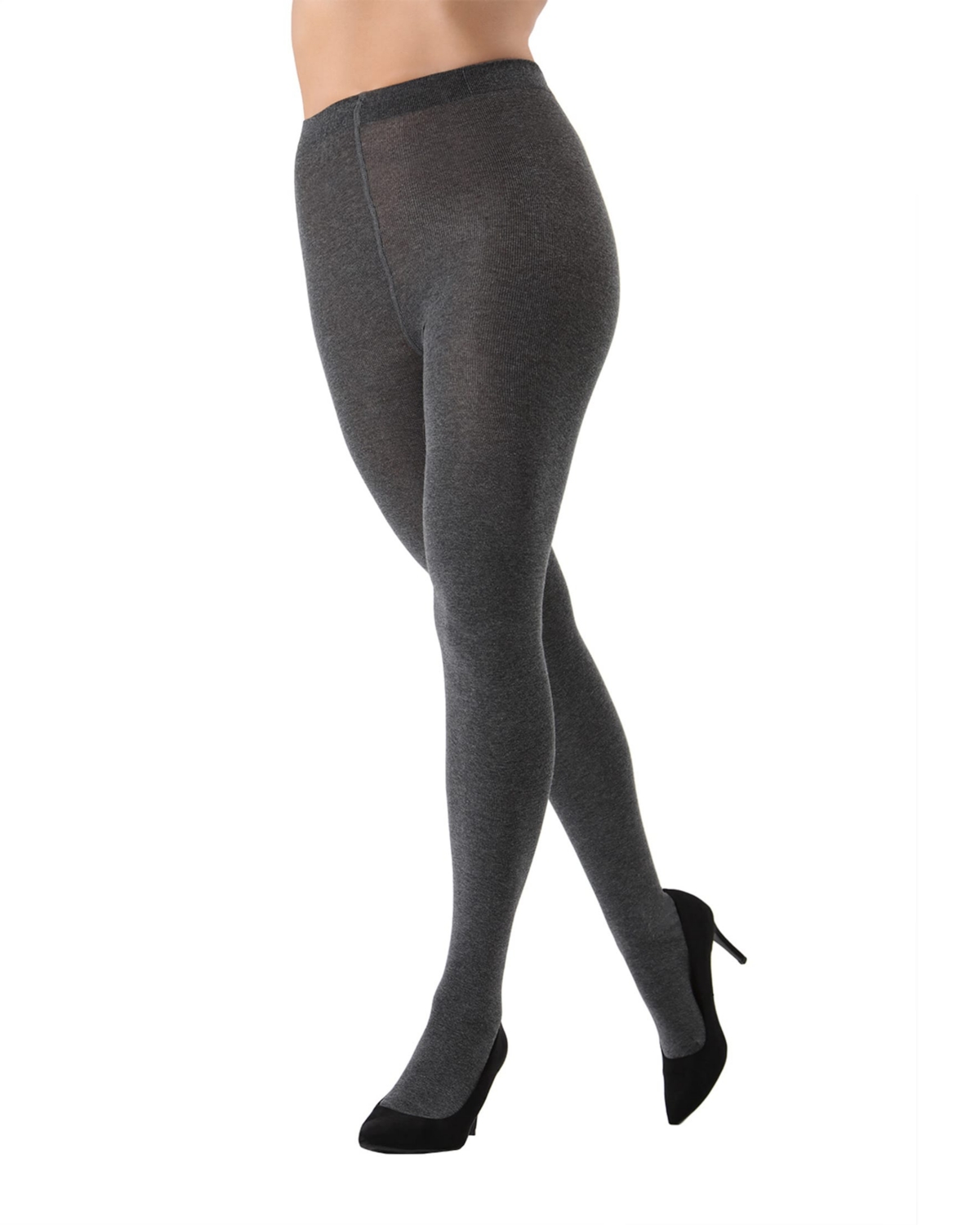 Women's Cozy Brooklyn Flat Knit Sweater Tights - Dark Gray