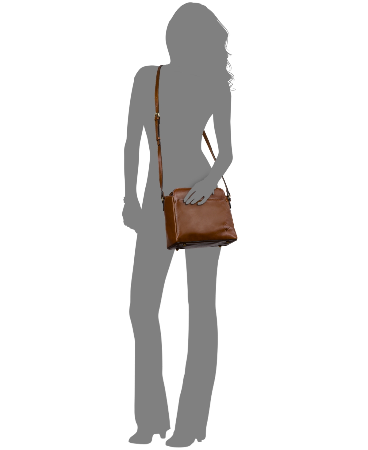Shop Patricia Nash Ithaca Small Leather Crossbody Bag In Cognac