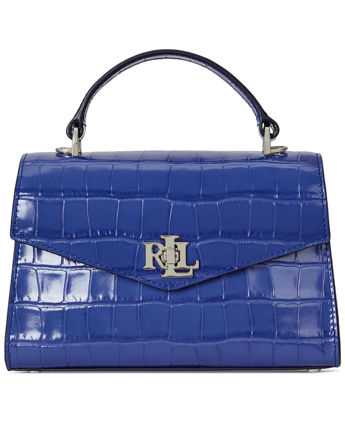 Ralph Lauren Crocodile-embossed Leather Small Farrah Satchel