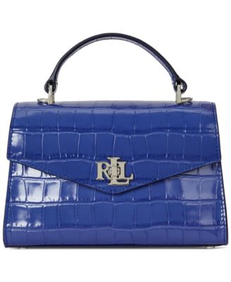 Lauren Ralph Lauren Crocodile-Embossed Leather Small Farrah