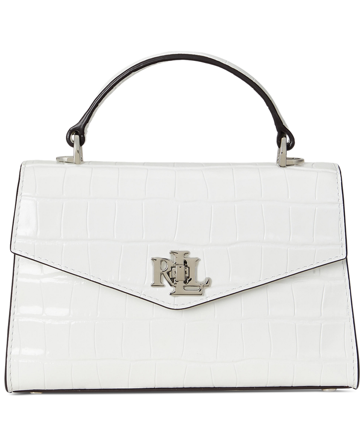 Ralph Lauren Crocodile-embossed Leather Small Farrah Satchel