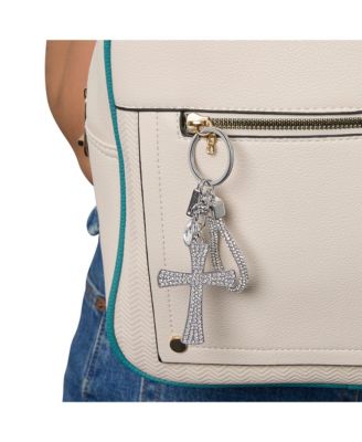 Pave Crystal Cross Keychain Bag Charm