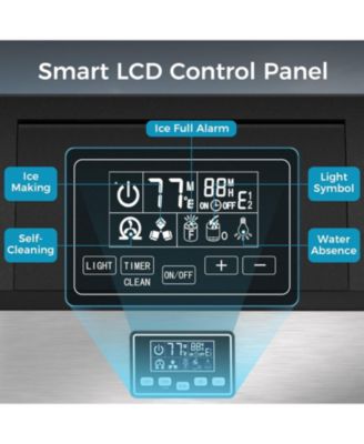  100lbs/Day Commercial Crescent Ice Machine | Dual-Position Undercounter/Freestanding | Adjustable Ice Thickness | Bar & Cafe Use