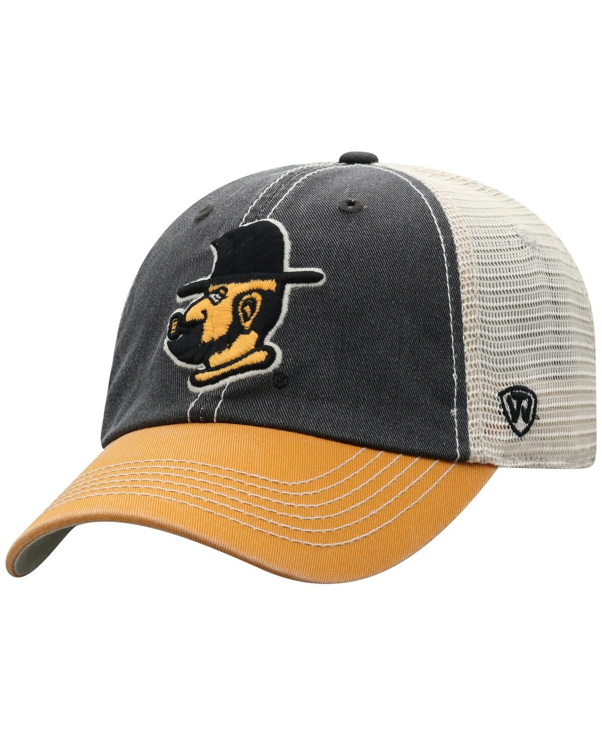 Top Of The World Men's Black Appalachian State Mountaineers Off Road Adjustable Trucker Hat In Black