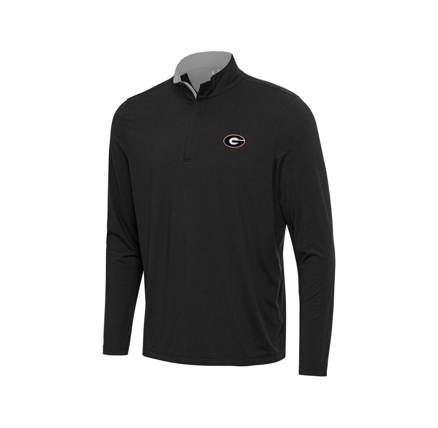 Men's Heather Gray Georgia Bulldogs Content Quarter-Zip Pullover Top