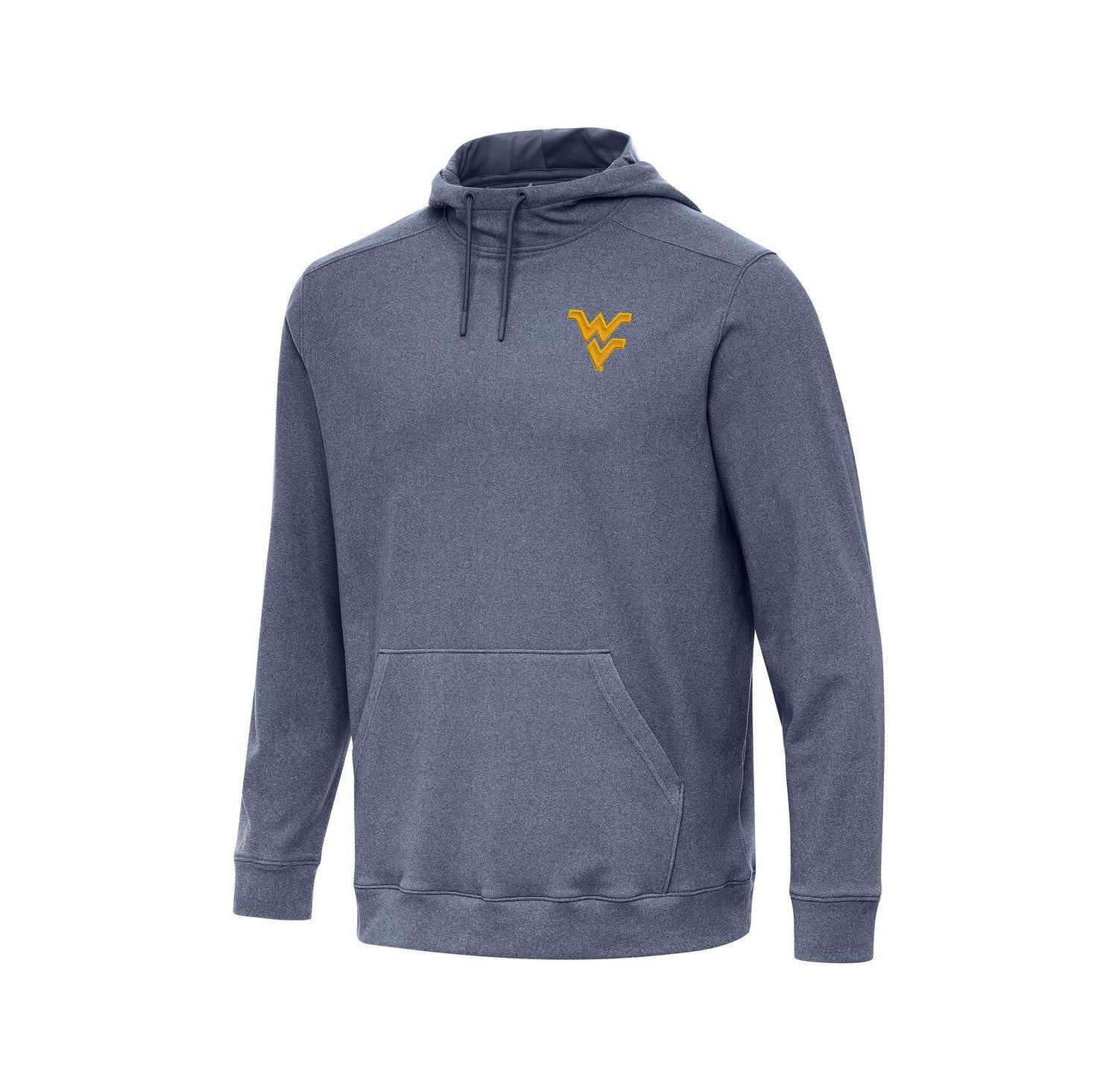 Men's Heather Navy West Virginia Mountaineers Cloud Pullover Hoodie