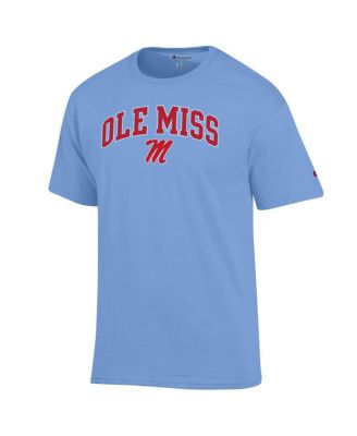 Men's Powder Blue Ole Miss Rebels Arch Over Logo T-Shirt