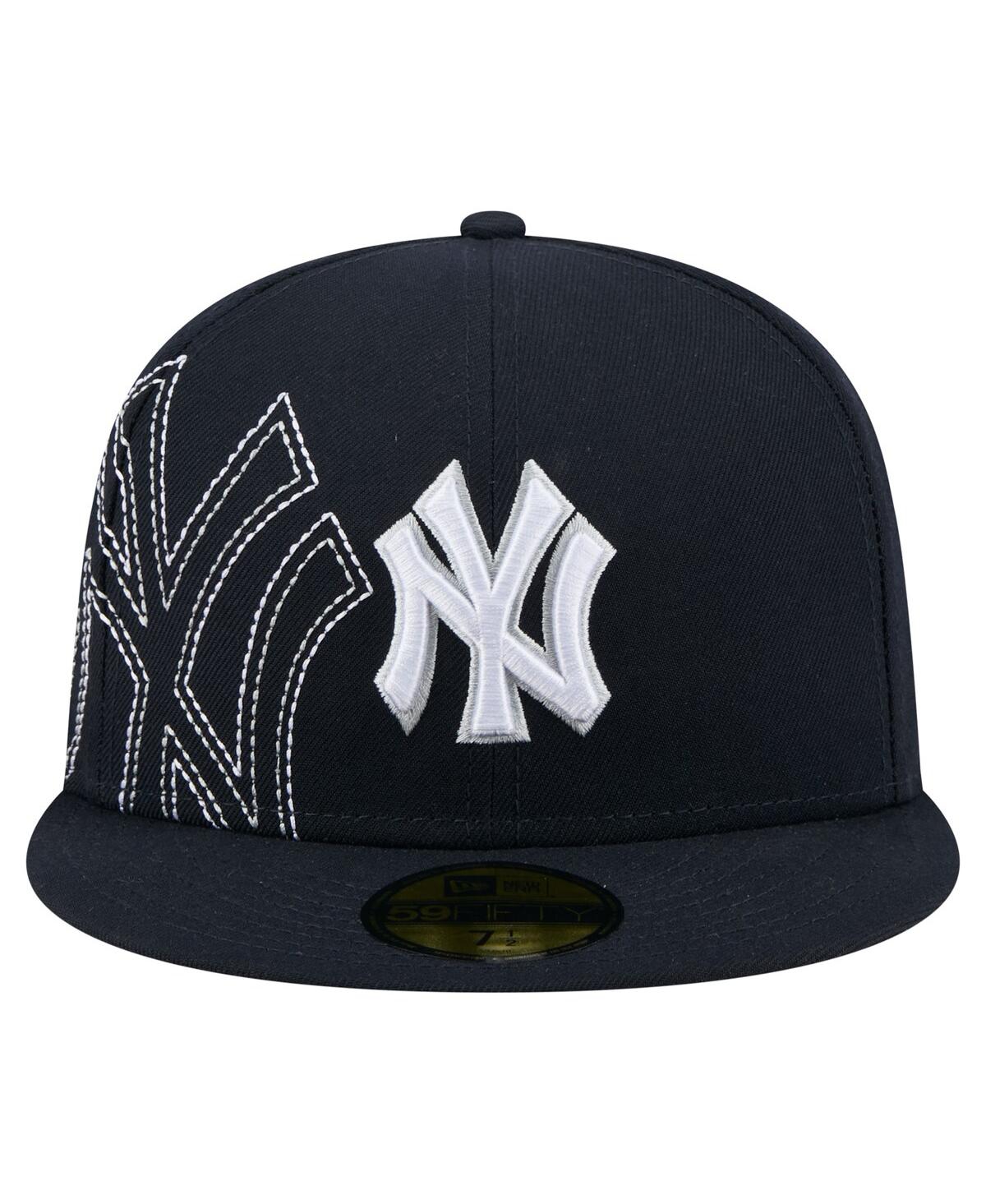 Shop New Era Men's Navy New York Yankees Yarn Stitch 59fifty Fitted Hat