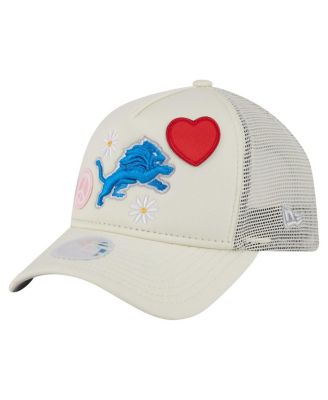 New Era - Women's  Cream Detroit Lions All Love 9FORTY Adjustable Trucker Hat